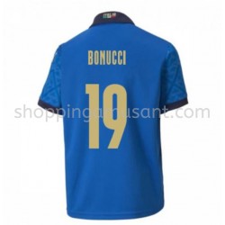 Maillot de Foot Italie Leonardo Bonucci 19 Domicile Euro 2020 Manche Courte