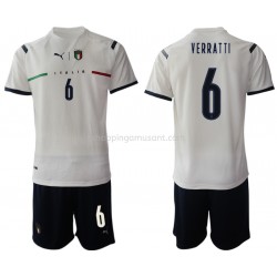 Maillot de Foot Italie Marco Verratti 6 Enfant Extérieur 2021-2022 Manche Courte