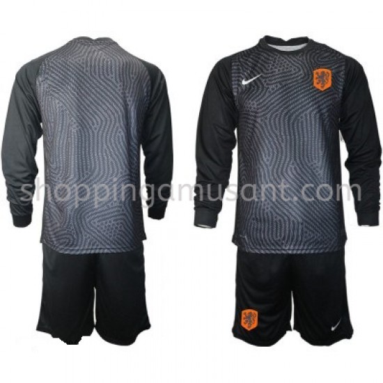 Maillot de Foot Pays-Bas Gardien Enfant Domicile Euro 2020 Manche Longue