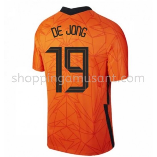 Maillot de Foot Pays-Bas Luuk de Jong 19 Domicile Euro 2020 Manche Courte