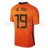 Maillot de Foot Pays-Bas Luuk de Jong 19 Domicile Euro 2020 Manche Courte