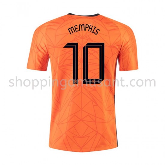 Maillot de Foot Pays-Bas MEMPHIS 10 Domicile Euro 2020 Manche Courte