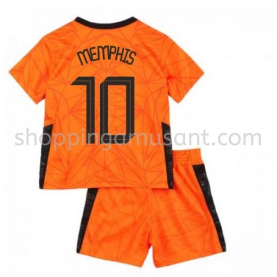 Maillot de Foot Pays-Bas Memphis Depay 10 Enfant Domicile Euro 2020 Manche Courte