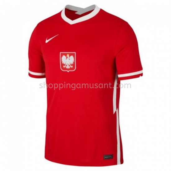 Maillot de Foot Pologne Extérieur Euro 2020 Manche Courte
