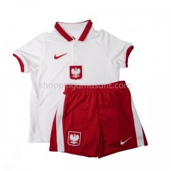 Maillot de Foot Pologne Enfant Domicile Euro 2020 Manche Courte
