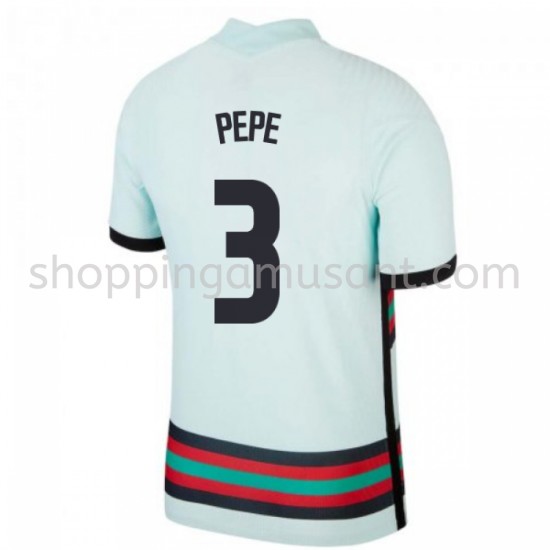 Maillot de Foot Portugal Pepe 3 Extérieur Euro 2020 Manche Courte