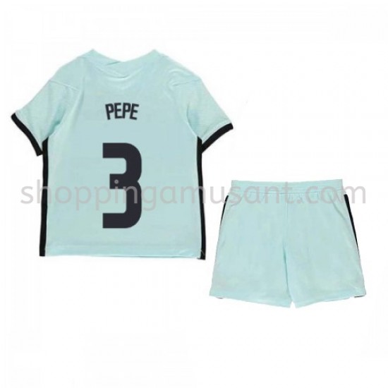 Maillot de Foot Portugal Pepe 3 Enfant Extérieur Euro 2020 Manche Courte