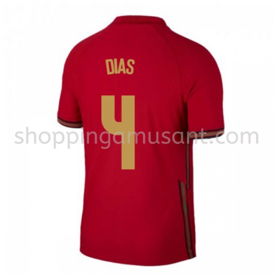 Maillot de Foot Portugal Ruben Dias 4 Domicile Euro 2020 Manche Courte