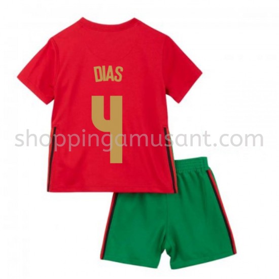 Maillot de Foot Portugal Ruben Dias 4 Enfant Domicile Euro 2020 Manche Courte