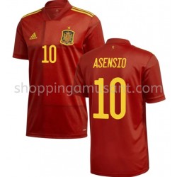 Maillot de Foot Espagne Asensio 10 Domicile Euro 2020 Manche Courte