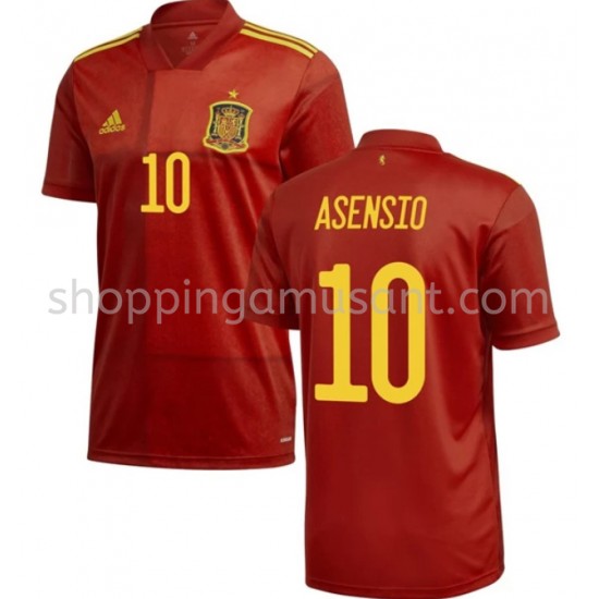 Maillot de Foot Espagne Asensio 10 Domicile Euro 2020 Manche Courte