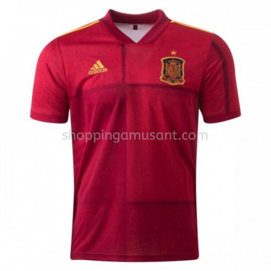 Maillot de Foot Espagne Domicile Euro 2020 Manche Courte