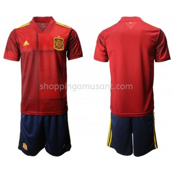 Maillot de Foot Espagne Enfant Domicile Euro 2020 Manche Courte