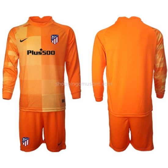 Maillot de Foot Atlético Madrid Gardien Enfant Domicile 2021-2022 Manche Longue