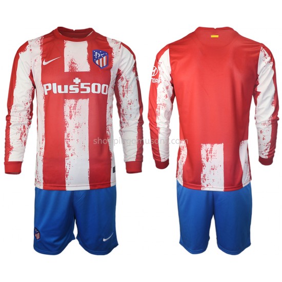 Maillot de Foot Atlético Madrid Enfant Domicile 2021-2022 Manche Longue