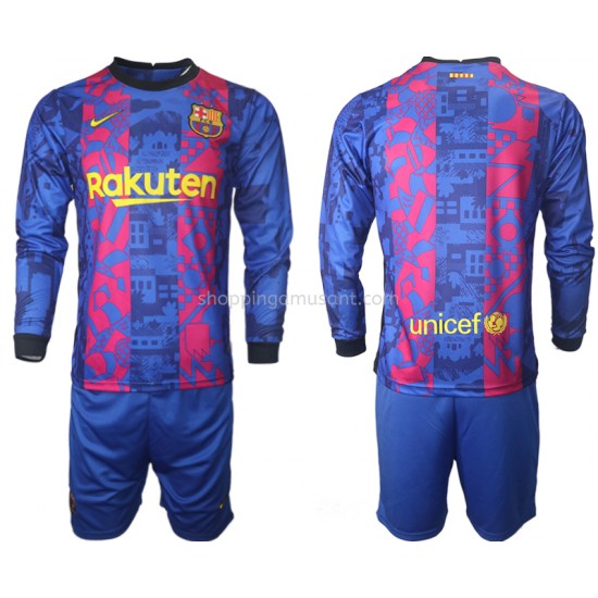 Maillot de Foot FC Barcelone Enfant Neutre 2021-2022 Manche Longue