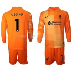 Maillot de Foot Liverpool Gardien A.BECKER 1 Enfant 4ème 2021-2022 Manche Longue