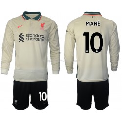 Maillot de Foot Liverpool Sadio Mane 10 Enfant Extérieur 2021-2022 Manche Longue