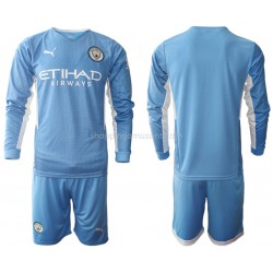 Maillot de Foot Manchester City Enfant Domicile 2021-2022 Manche Longue
