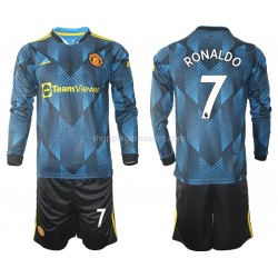Maillot de Foot Manchester United Cristiano Ronaldo 7 Enfant Neutre 2021-2022 Manche Longue