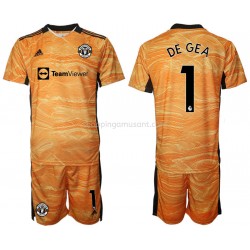 Maillot de Foot Manchester United David de Gea 1 Gardien Enfant Domicile 2021-2022 Manche Courte
