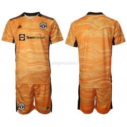 Maillot de Foot Manchester United Gardien Enfant Domicile 2021-2022 Manche Courte