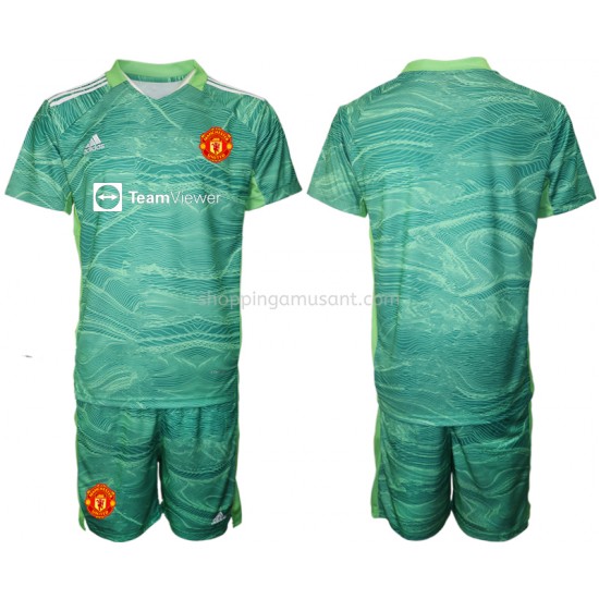 Maillot de Foot Manchester United Gardien Enfant Neutre 2021-2022 Manche Courte