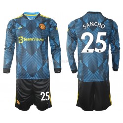 Maillot de Foot Manchester United Jadon Sancho 25 Enfant Neutre 2021-2022 Manche Longue