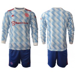 Maillot de Foot Manchester United Enfant Extérieur 2021-2022 Manche Longue