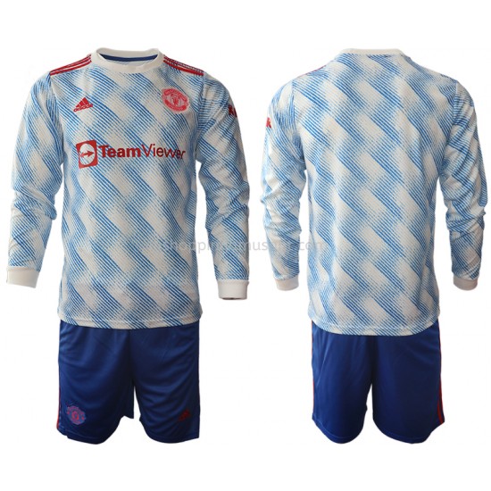 Maillot de Foot Manchester United Enfant Extérieur 2021-2022 Manche Longue