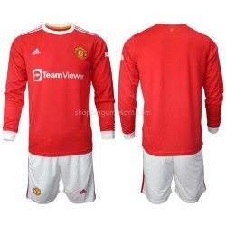Maillot de Foot Manchester United Enfant Domicile 2021-2022 Manche Longue