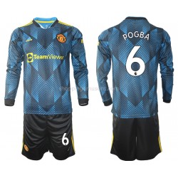 Maillot de Foot Manchester United Paul Pogba 6 Enfant Neutre 2021-2022 Manche Longue