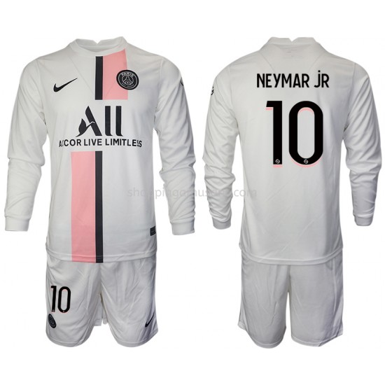 Maillot de Foot Paris Saint-Germain Neymar JR 10 Enfant Extérieur 2021-2022 Manche Longue