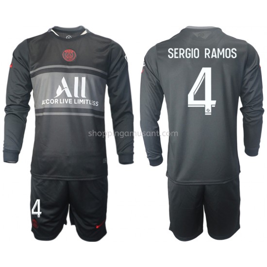 Maillot de Foot Paris Saint-Germain Sergio Ramos 4 Enfant Neutre 2021-2022 Manche Longue