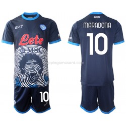 Maillot de Foot Naples Diego Maradona 10 Special 2 Enfant Domicile 2021-2022 Manche Courte
