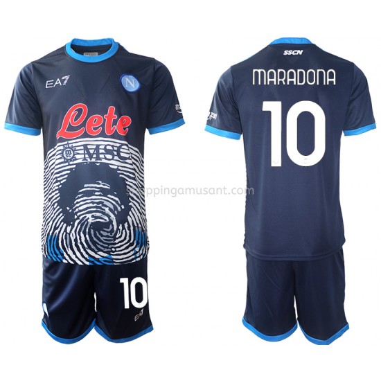 Maillot de Foot Naples Diego Maradona 10 Special 2 Enfant Domicile 2021-2022 Manche Courte