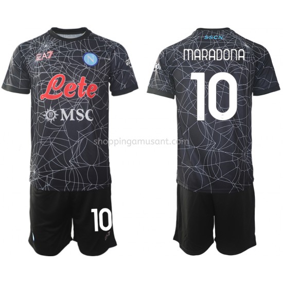 Maillot de Foot Naples Diego Maradona 10 Special Enfant Domicile 2021-2022 Manche Courte
