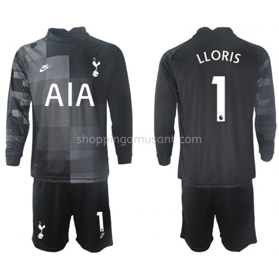 Maillot de Foot Tottenham Hotspur Hugo Lloris 1 Gardien Enfant Extérieur 2021-2022 Manche Longue