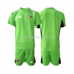 Maillot de Foot Argentine Gardien Enfant Domicile Coupe du Monde 2022 Manche Courte