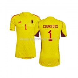 Maillot de Foot Belgique Courtois 1 Gardien Homme Extérieur Coupe du Monde 2022 Manche Courte