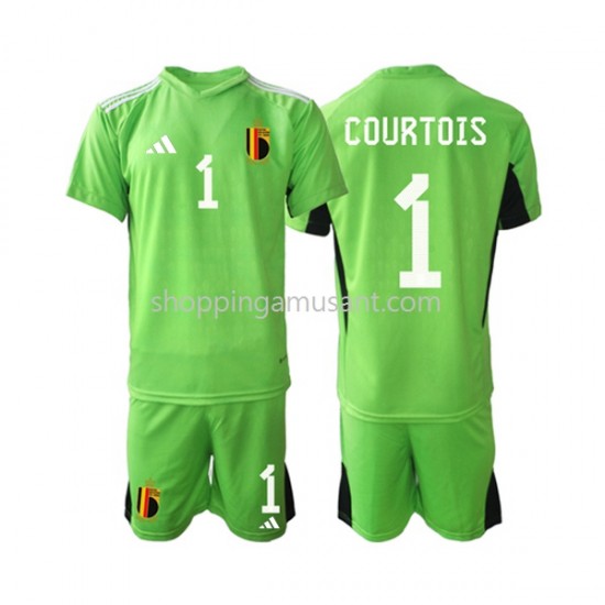 Maillot de Foot Belgique Courtois 1 Gardien Enfant Domicile 2021-2022 Manche Courte