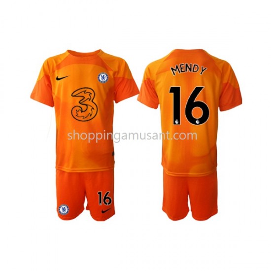 Maillot de Foot Chelsea Edouard Mendy 16 Gardien Enfant Domicile 2022-2023 Manche Courte
