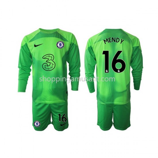Maillot de Foot Chelsea Edouard Mendy 16 Gardien Enfant Neutre 2022-2023 Manche Longue