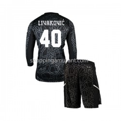 Maillot de Foot Dinamo Zagreb Livakovic 40 Gardien Enfant Domicile 2022-2023 Manche Longue