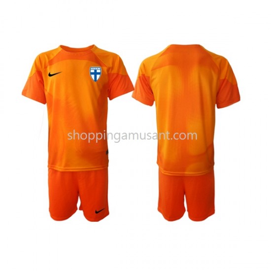 Maillot de Foot Finlande Gardien Enfant Domicile 2022-2023 Manche Courte