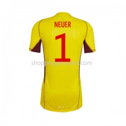 Maillot de Foot Allemagne Manuel Neuer 1 Gardien Homme Extérieur Coupe du Monde 2022 Manche Courte