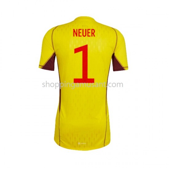 Maillot de Foot Allemagne Manuel Neuer 1 Gardien Homme Extérieur Coupe du Monde 2022 Manche Courte