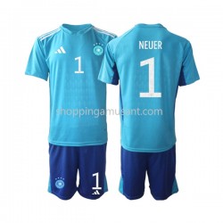 Maillot de Foot Allemagne Manuel Neuer 1 Gardien Enfant Domicile Coupe du Monde 2022 Manche Courte