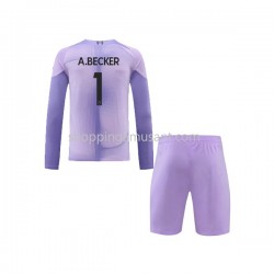 Maillot de Foot Liverpool A.Becker 1 Gardien Enfant Domicile 2022-2023 Manche Longue
