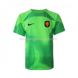 Maillot de Foot Pays-Bas Gardien Homme Extérieur Coupe du Monde 2022 Manche Courte